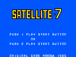 Satellite 7 title screen for Sega Mark III